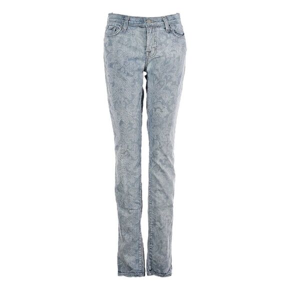 J Brand Vintage Bandana Print Light Wash Skinny Jeans Size 28